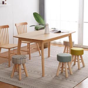 凳子家用布艺小圆凳客厅创意小板凳小椅子沙发茶几矮凳实木换鞋凳