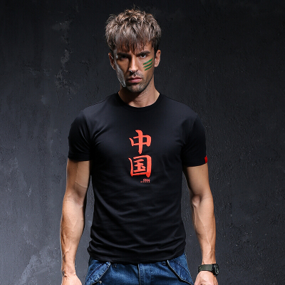 珂卡慕(KEKAMU)公民体能军衣季言特种军兵中国字样潮男短袖男军男人体桖T恤潮流半袖个性军旅丅恤特种军兵陆武空军