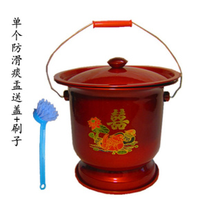 美帮汇防滑水晶烤漆提篮痰盂 老人痰盂 儿童便盆 坐便器尿盆子孙桶