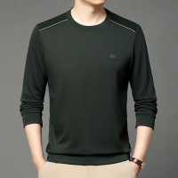 高档男士卫衣秋季新款圆领时尚休闲舒适百搭长袖T恤男