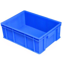 周转箱塑料零件盒长方形物流周转筐工具物料收纳盒养鱼龟 通 蓝色2号 650*410*160mm