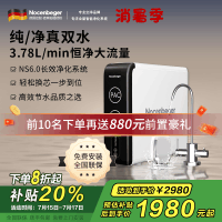诺森柏格(Nocenbeger)净水器1200G鲜活双出水 X6Pro家用净水机RO反渗透过滤器厨下直饮净水器