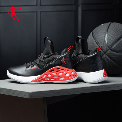 乔丹篮球鞋男2020新款战靴实战篮球鞋革面外场耐磨防滑球鞋男鞋子
