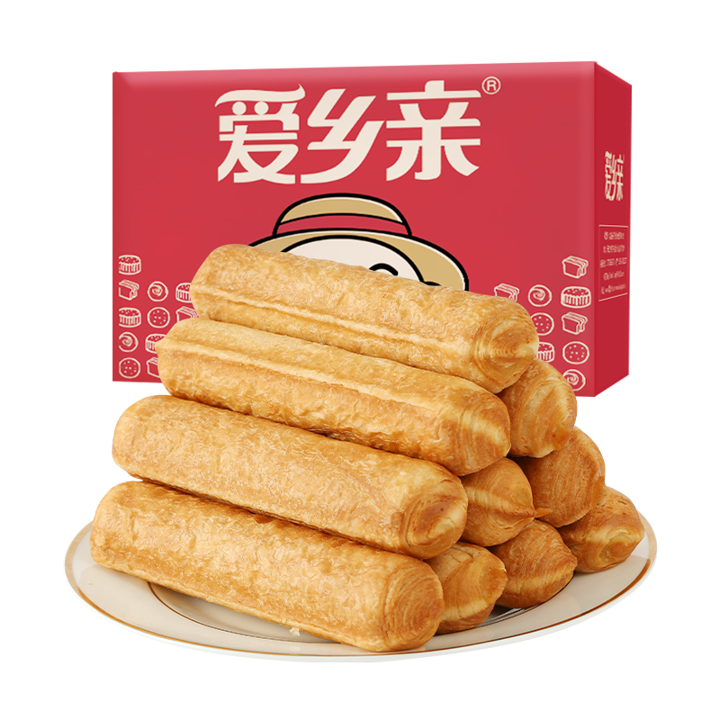 爱乡亲乳酪手撕面包棒500g奶香原味新鲜精装整箱批发营养早餐面包休闲