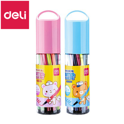 得力(deli)6952/6953/6954/6955水彩笔水彩笔绘画美术水性水彩笔外壳颜色随机
