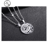 情侣项链一对男女学生文艺便宜森系拼接钛钢吊坠闺蜜古代定情信物 JiMi