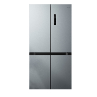美的(Midea)480升大容量双变频一级能效十字四开门 超薄家用风冷电冰箱 MR-497WSPEA 榭湖银