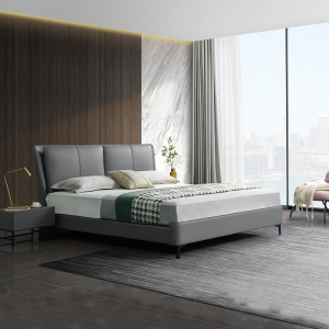 [CBD]SNZY-JD015 克拉床架双人床皮床现代轻奢床主卧大床软靠包