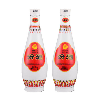 汾酒 48度乳玻汾475ml*2瓶 光瓶口粮 新老版本年份随机