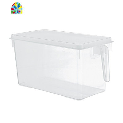 冰箱收纳盒水果蔬菜手柄保鲜盒厨房塑料长方形辅食家用食品密封盒 FENGHOU