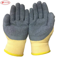 天天平安线挂胶手套 皱纹手套 防护手套 /双