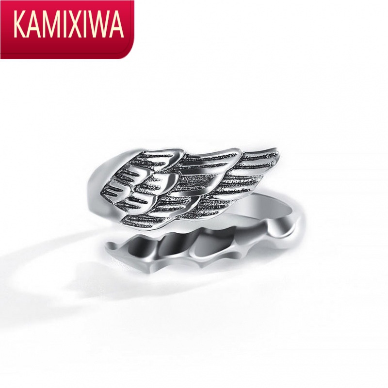 kamixiwa戒指男潮时尚个性情侣小众设计男士复古风女潮氚气指环