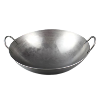 山水本色 老式加厚铁锅炒锅 40cm 个