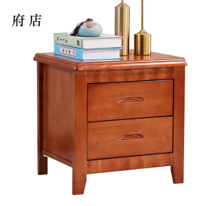 府店床头柜简约现代卧室床边储物柜标准款海棠色50*41*50cm