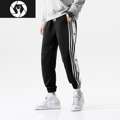 HongZun运动裤子男士秋冬季韩版潮流加绒加厚百搭宽松休闲长裤潮牌工装裤工装制服