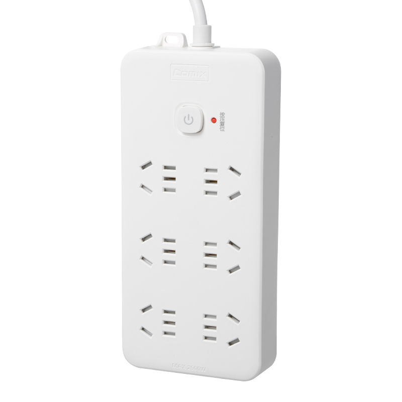 齐心 PCP-WZ6105 延长线插座 6位30孔 总控全长10.0米 白