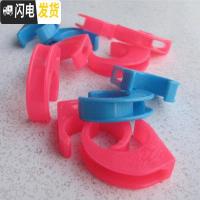 三维工匠衣服30个装防风扣子晾衣杆防滑扣衣架夹子固定挂钩勾晒挂衣钩 粉红黄色混搭(合适25-28圆管 30