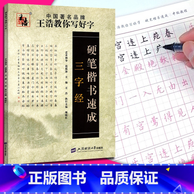 [正版]硬笔书法速成三字经字帖 王浩教你写好字天天练字帖 硬笔书法楷书临摹钢笔字帖含译文成人学生入门字帖正楷行楷书法字