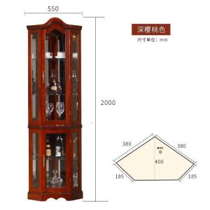 森美人实木角柜墙角柜三角形转角酒柜客厅置物柜子餐厅角落储物柜餐边柜