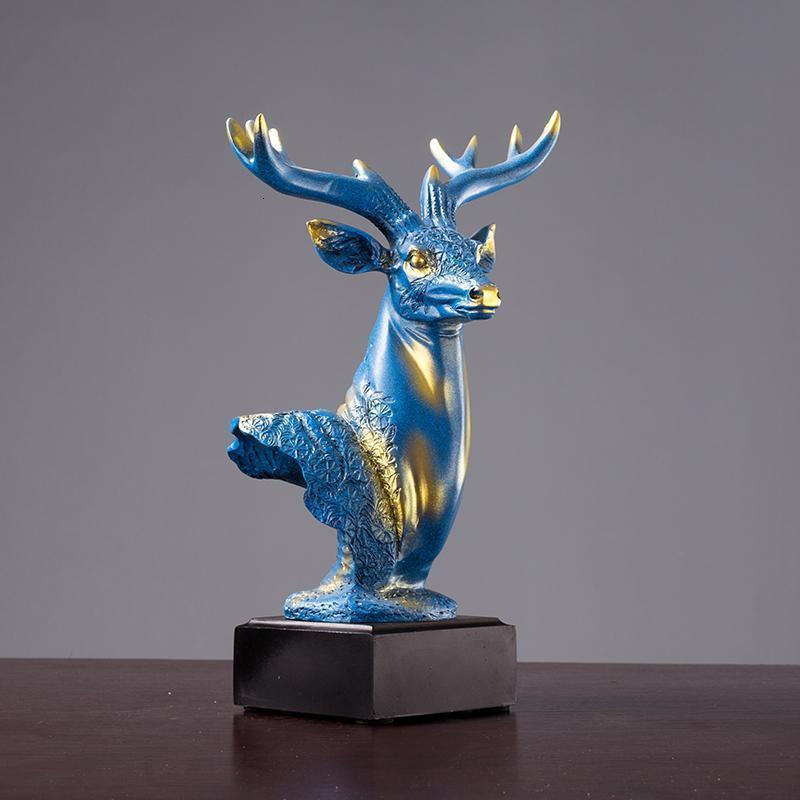 美帮汇鹿头摆件欧式家居家装饰品客厅新婚结婚酒柜创意电视柜