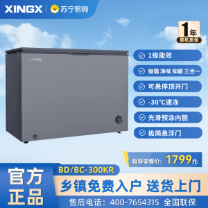 (冰洗)星星(XINGX)300升家用商用减霜净味冰柜 冷藏冷冻转换冷柜 节能顶开冰箱 BD/BC-300KR
