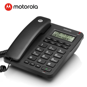 摩托罗拉(MOTOROLA) CT210C 电话机座机固定电话 办公家用 免提 免打扰 简约时尚(黑色)