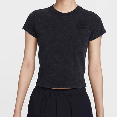 NIKE耐克短袖T恤运动休闲针织圆领女装HQ6038-010 D