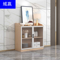 域赢矮柜文件柜办公柜木质矮柜资料柜墙边柜储物柜现代简约员工柜玻璃门