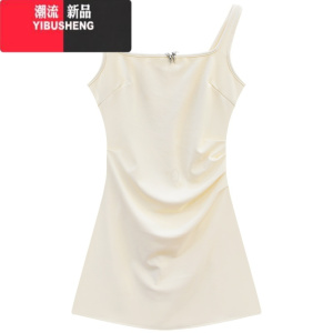 YIBUSHENG法式纯欲收腰显瘦设计感小众背心吊带连衣裙女季新款修身短裙子