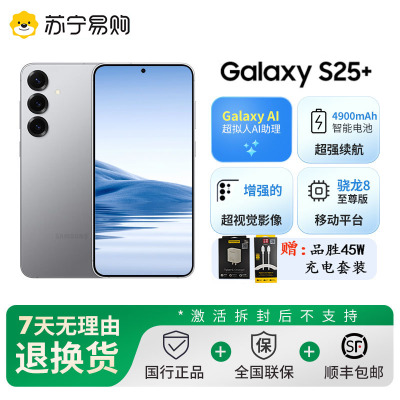 三星Samsung Galaxy S25+ 12GB+256GB 暮河银 Ai游戏拍照手机