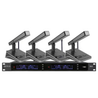 会议话筒麦克风真分集一拖四