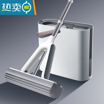 敬平新款海绵拖把一拖吸水地拖胶棉卫生间家用净挤拖把头免手洗布