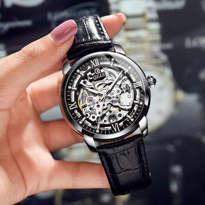 铭侣机械表男男士机械表自动防水镂空陀飞轮中学生男表