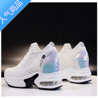 SUNTEK老爹鞋女夏季ins潮鞋2023新款休闲百搭网面厚底内增高运动小白鞋