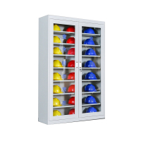 晋舰安全帽存放柜工地车间头盔摆放柜工厂安全帽放置柜 灰白40顶