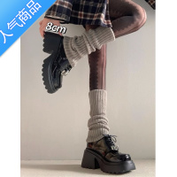 SUNTEK版!粗跟乐福鞋英伦风厚底小皮鞋女2023年新款矮子乐增高单鞋