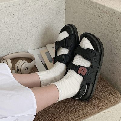 婕秘凉鞋女新款时尚卡通可爱夏季ins罗马度假休闲沙滩凉鞋外穿