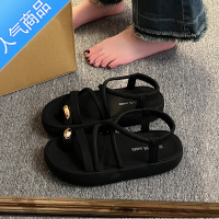 SUNTEK法式凉鞋女2023年新款夏季外穿厚底软底女鞋百搭不累脚沙滩罗马鞋