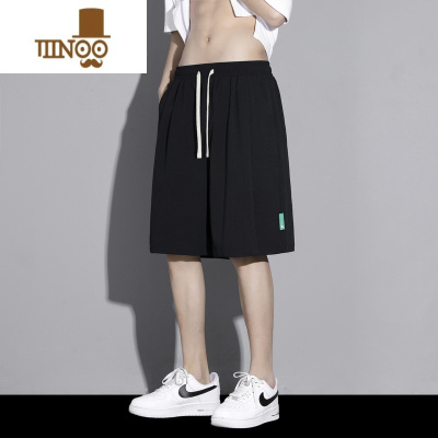 YANXU冰丝薄款夏季休闲短裤男士潮牌运动五分夏天痞帅速干男生百搭裤子