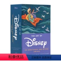 [正版]迪士尼26年经典动画明信片100张礼盒装英文原版 The Art of Disney The Renaissa