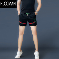 HLCOMAN欧州站2025夏季新款修身三分裤男士潮流冰丝薄款短裤帅气速干马裤
