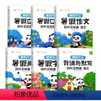 [全套6册]暑假作业 语数 4升5衔接 小学四年级 [正版]四年级下册暑假作业四升五暑假衔接练字帖人教版语文同步练习册4