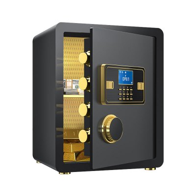 臻远ZY-NW-BXGS-16全钢实心保险柜办公防盗保险箱 高40cm黑色电子款