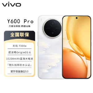 vivo Y600 Pro 浮光金 8GB+512GB 10200mAh耐超低温蓝海电池 耐久抗摔防水 寰宇增强通信3.0 AI 5G手机