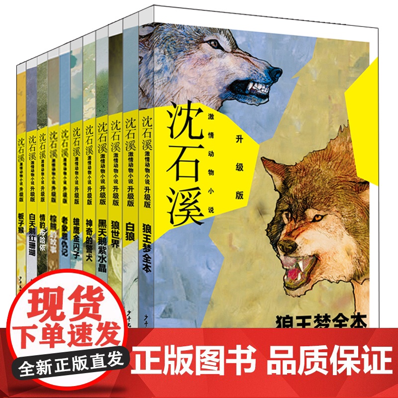 沈石溪激情动物小说狼王梦全本白狼世界板子猴老象恩仇记情神奇的警犬儿童文学四五六年级小学生课外阅读书动物世界儿童书籍8-1