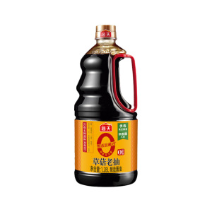 海天0添加酱油草菇老抽1.28L*2瓶红烧上色炒菜凉拌火锅调味品
