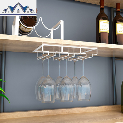 欧式酒吧吊杯架葡萄酒杯架 倒挂 家用红酒杯架高脚杯架酒杯架悬挂 三维工匠收纳层架