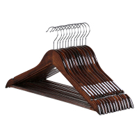 围达 实木晾衣架 防滑圆钩44.5cm 组