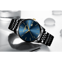 瑞之缘 正品超薄时尚潮流机械精钢带石英表手表简约男士腕表学生防水男表