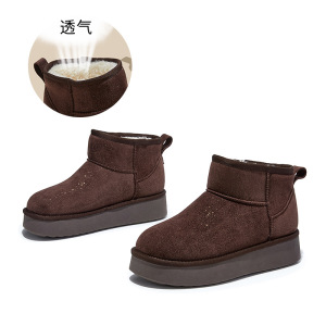 厚底雪地靴女冬季新款加绒加厚保暖女式时尚靴复古抗寒靴子女